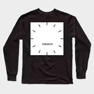 Toronto Time Zone Wall Clock Long Sleeve T-Shirt